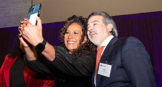 Attendees at LACA Spring Dinner taking a selfie together