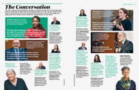 Opening spread of The Conversation