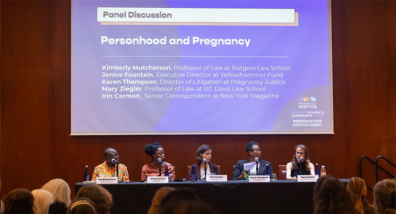 Personhood and Pregnancy panel at BWLC's Personhood and Pregnancy event in September 2024