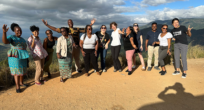 Group photo of 2024 Learning Lab cohort in the Eastern Highlands of Zimbabwe