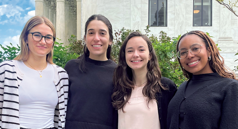 Reproductive Justice Clinic students who worked on an amicus brief in Moyle v. US attended oral arguments at the US Supreme Court.