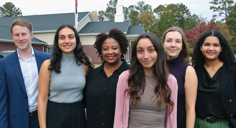 Deborah Archer (third from left) led a group of clinic students to work in Sandridge, South Carolina, last fall.