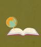 Illustration of a book with a globe coming out