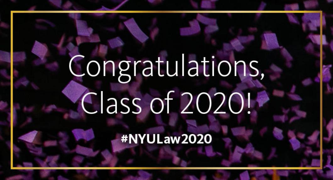 In a streamed ceremony NYU celebrates the Class of 2020 NYU School