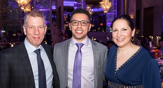 Trevor Morrison and Beth Katzoff with alumnus