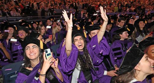 Graduates celebrating at Convocation