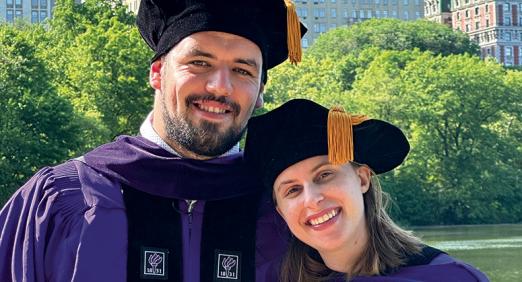 Stefan Raičević LLM ’23, Arthur T. Vanderbilt Scholar and Michael A. Schwind Scholar in Global Law, with his wife Milica Škaro LLM ’22