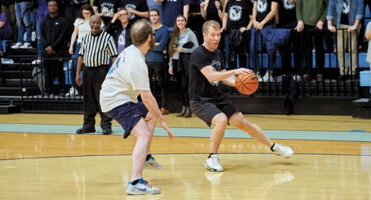 Trevor Morrison playing basketball