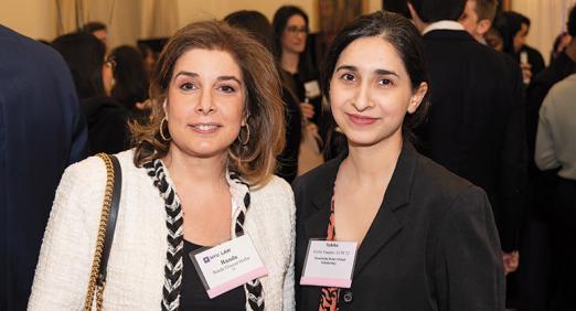 Mamdouha Bobst Global Scholar Saleha Tauqeer LLM ’23 with Randa El-Sayed Haffar MPA ’94